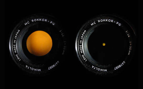 Minolta f/1.4-f/14 aperture lens