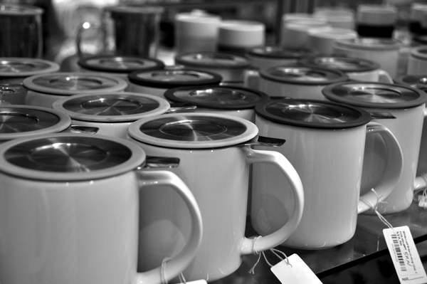 Row of Tea Mugs